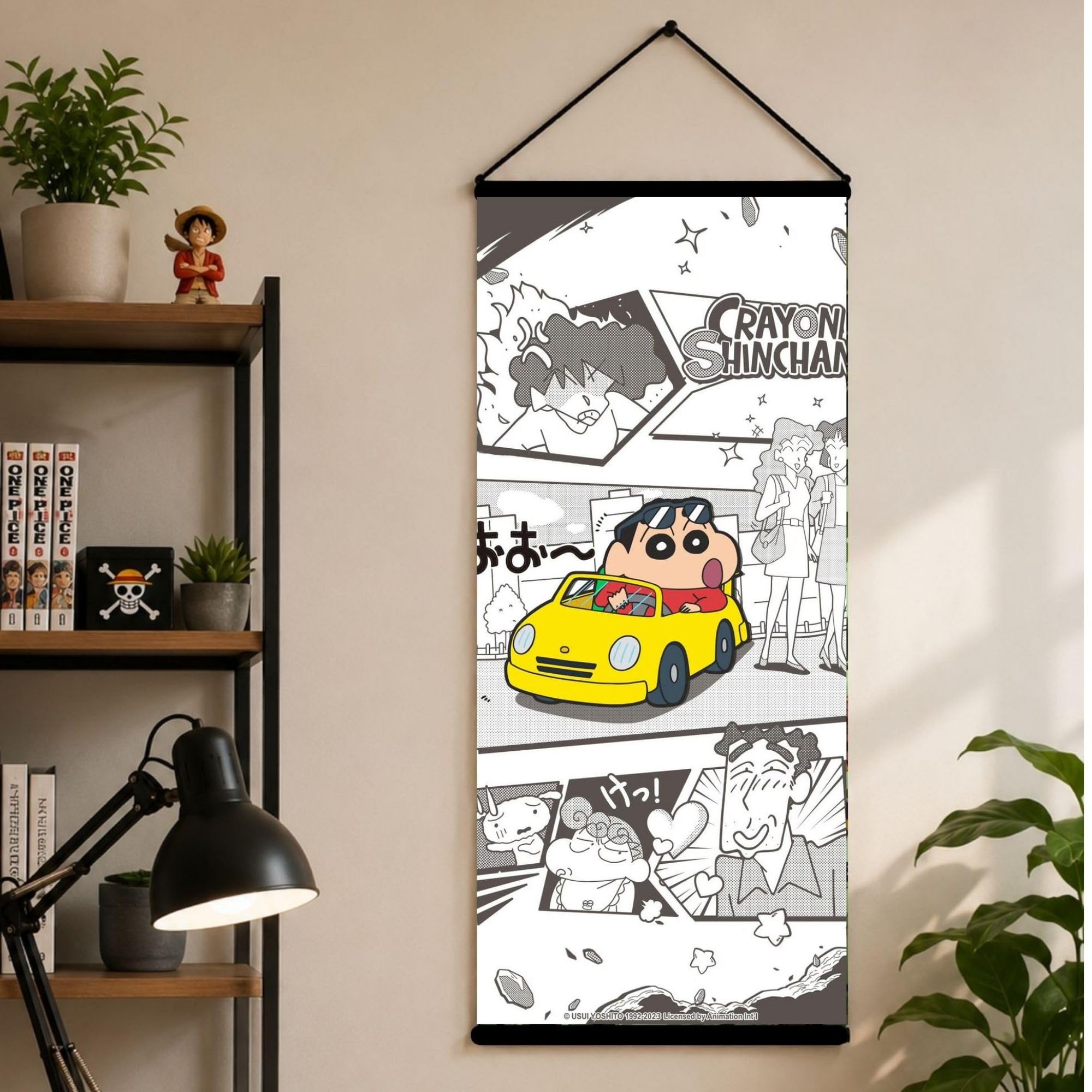 BORN CHEF Crayon Shin-chan Manga Comic Style Wall Scroll Hanging